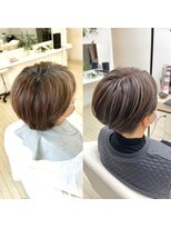 サンクレポ&nbsp;白髪染め未使用ハイライトショート