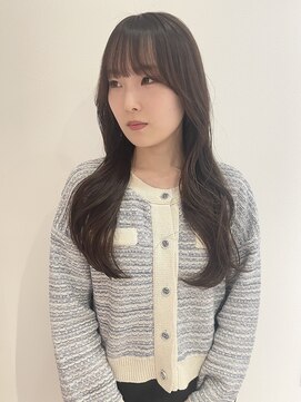 ヨーク(YOKE) 【 YOKE 】ロングレイヤーチョコレートブラウン小顔韓国