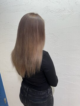 アジールヘア 池袋東口店(agir hair) 20代30代40代大人可愛いミルクティーベージュダブルカラー美肌