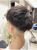 メンズショート×フェード