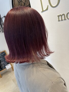 ラビスモア(Lovis moa) 切りっぱなしボブ/ピンクブラウン/エアリーロング/美髪のススメ