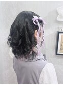 推し活 ライブ 量産型 ハーフツインお団子×リボン