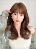 韓国ヘア/レイヤーカット/前髪あり/20代30代/ネビージュ