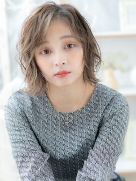 モッズヘア 越谷(mod's hair) オリーブベージュ抜け感外ハネレイヤーカットc6越谷20代30代40代