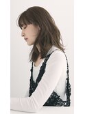 大人のワイドバングとグレージュ　20代30代40代大人カジュアル
