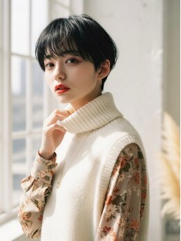 ヘアーメイクパウダー 天王寺寺田町店(Hair make powder)の写真/【女性スタッフのみ】[ショートスタイル]×[髪質改善]は相性抜群◎骨格・癖から見極める小顔見せスタイルへ