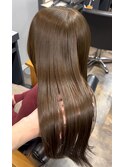 ブリーチ無しマロンベージュ