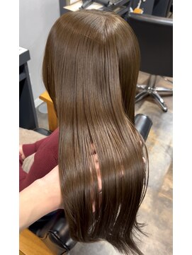 ブリーチ無しマロンベージュ