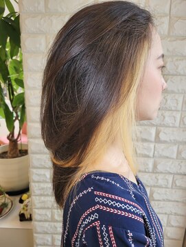 松本平太郎美容室 国立店 ロングレイヤー×インナーカラー