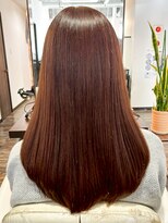 トゥルートラスト アン 下石田店(True Trust un)&nbsp;ロング 髪質改善 ストレート 艶髪 チョコレートブラウン