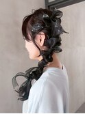 ロングおくれ毛前髪カット韓国ヘア_ba579032