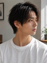 オラ ボーテ(Aura Beaute)&nbsp;メンズ ミディアムショートスタイル パーマ ツーブロック