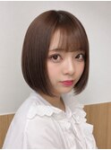 小顔ボブ／小顔ヘア／小顔ショート／髪質改善／ボブ／縮毛矯正