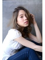 ミラバイグリーン(Mira by green) 外国人風"natural curl "×【ash beige】medium #3