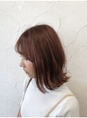 ★ワンレンふんわり外ハネ~ピンクパープル仕立て~ 【emu】