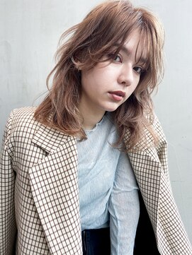 アイティー バイ アルバム 浦和店(IT by ALBUM) ミディアムレイヤー_ミニウルフテラコッタくすみブルー_28820