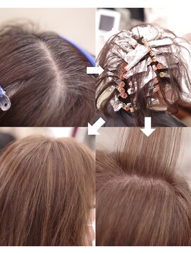 モイ(moy) 脱白髪染め!ロッド式白髪ぼかしハイライト/グラデーションカラー