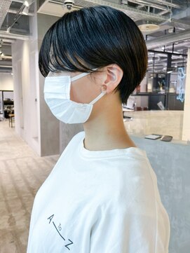 アイティーバイアルバム 下北沢店(IT by ALBUM) ブルーブラックショート_マチルダボブピンクベージュ_ba420831