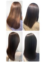美容室フルール&nbsp;30代40代髪質改善ココアブラウン艶感ストレート透明感赤み消し