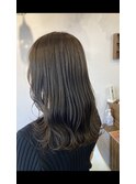 セミロング 大人 可愛い グレージュ