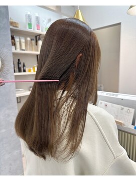 ポジ(poji) ミルクティーベージュカラー　ケアブリーチカラー　ミディアム