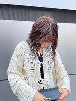 ブルック(BROOK.)&nbsp;ピンクブラウン×パーマ