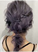 編みおろしヘアアレンジ