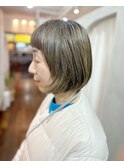 【Lateliercontent MIHO】40代50代60代白髪ぼかしとデザインボブ