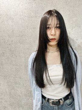 ネウィ 国分寺(newi) ブルーブラック/フェミニンロング/ロングレイヤーカット