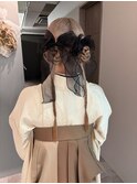 卒業式袴着付けヘアセット