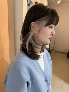 スイヘアデザイン 久留米(suii.. hair design) インナーカラー／ベージュ／ホワイトベージュ/NOBU