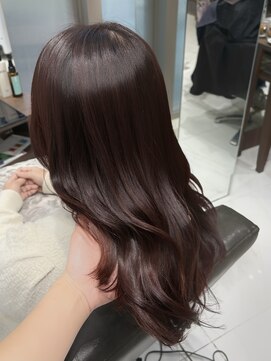 ブリーチ無しでも可愛い暖色系カラー