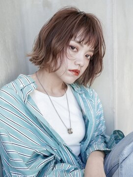 ギークス(GEEKS) 【GEEKS渋谷】レイヤーボブ/ショコラピンク/冬カラー/伸ばしかけ