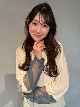 アイノアシェール 西宮(AInoa Cher) 艶髪ロングレイヤー/くびれカール/顔まわりカット/小顔カット