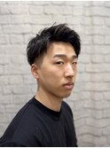 ツーブロ刈り上げ束感アップバング