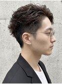 ニュアンスパーマリバースセンターパートサーフバックメンズ