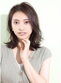 ヴェールグレージュ×ミディアムレイヤー