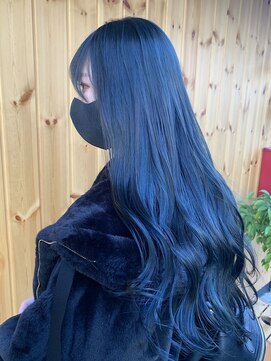 ブゾン(buZon) ☆【buZonブゾン】ゆるウェーブ×ネイビーブルー