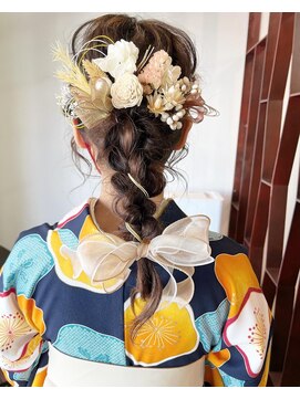 ラトリエコンタン(L´atelier Content) 水引 金箔 成人式ヘア 卒業式ヘア 袴ヘア 振袖ヘア