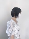 透明感のあるストレートミニボブ【吉祥寺】【イルミナカラー】