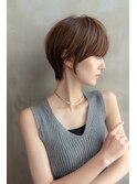大人かわいい前髪セシルカットココアブラウンフリンジウェーブ