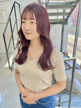 ヘアー アイス 御器所本店(HAIR ICI) イメチェン小顔前髪外ハネボブ大人可愛いチェリーブラウン