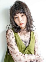 トクテ 吉祥寺(tokute) くびレイヤーエモージュ前髪モテベージュレイヤーミディ/吉祥寺