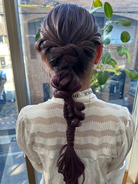 イーストハムヘッドショップ(EAST HAM head shop) ロングパープル/ヘアアレンジ