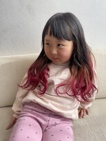 ヘアーサロン クスキ(hair salon KUSUKI) キッズ　ピンクヘアカラー　グラデーションカラー　ブリーチ1回