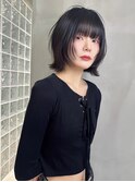 20代30代 外ハネボブ 黒髪 フェイスレイヤー ウルフ 小顔 2