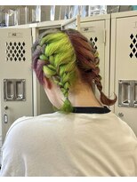 ソソ(soso)&nbsp;【soso カンナ】ネオングリーン×ピンク インナーデザインカラー