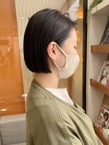 レクタ(recta)&nbsp;黒髪美髪ストレート切りっぱなしボブ