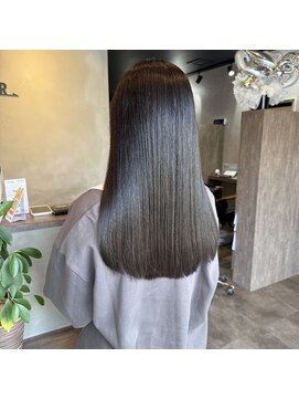 イーラヘアー(ERA HAIR) チャコールグレー髪質改善ストレート×艶感オリーブグレージュ