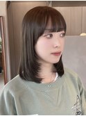 ミニウルフレイヤーカット顔周り前髪韓国ミディアムロング表参道